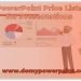 PowerPoint Price Lists for Presentations