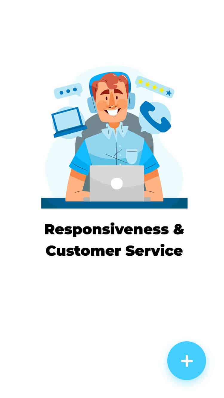 Responsiveness & Customer Service