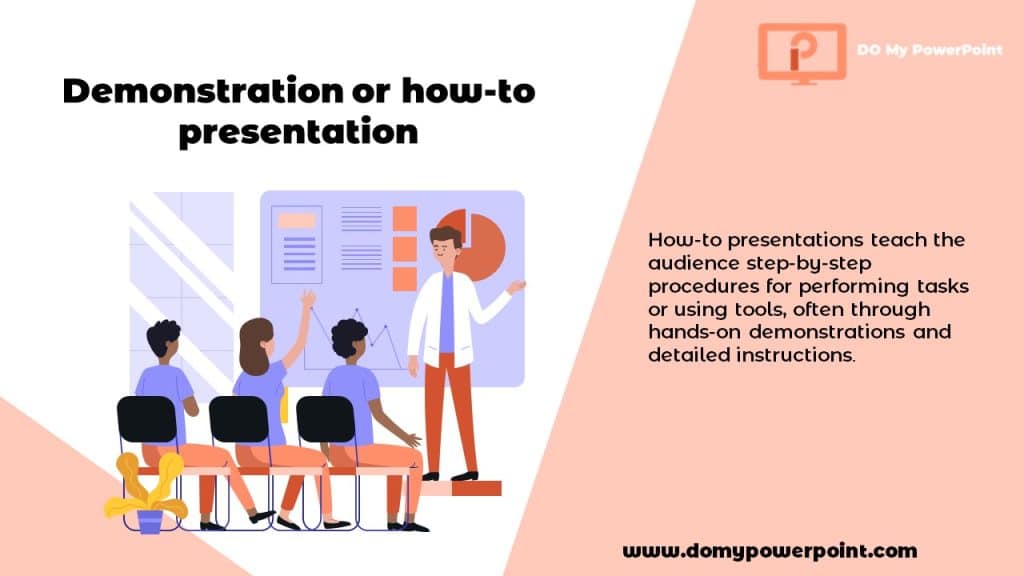 Demonstration or how-to presentation (Different types of presentations)