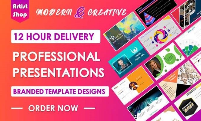  hire a Presentation designer: Artist Shop