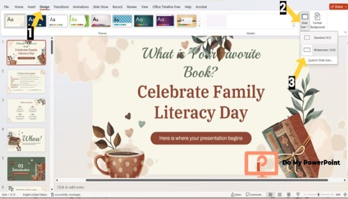 Change ppt Slide Size without Losing Formatting