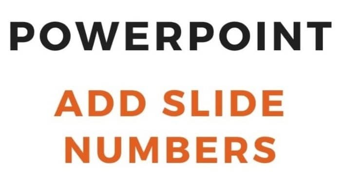 add slide numbers PowerPoint presentation