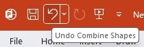 undo combine merge shapes PowerPoint