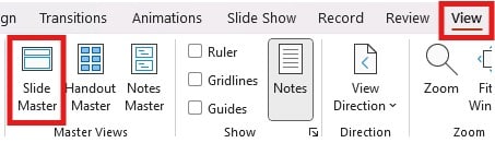 Slide Numbers Slide Master PowerPoint