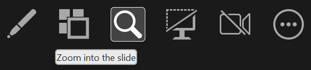 Magnify slide to 400% in slide show view