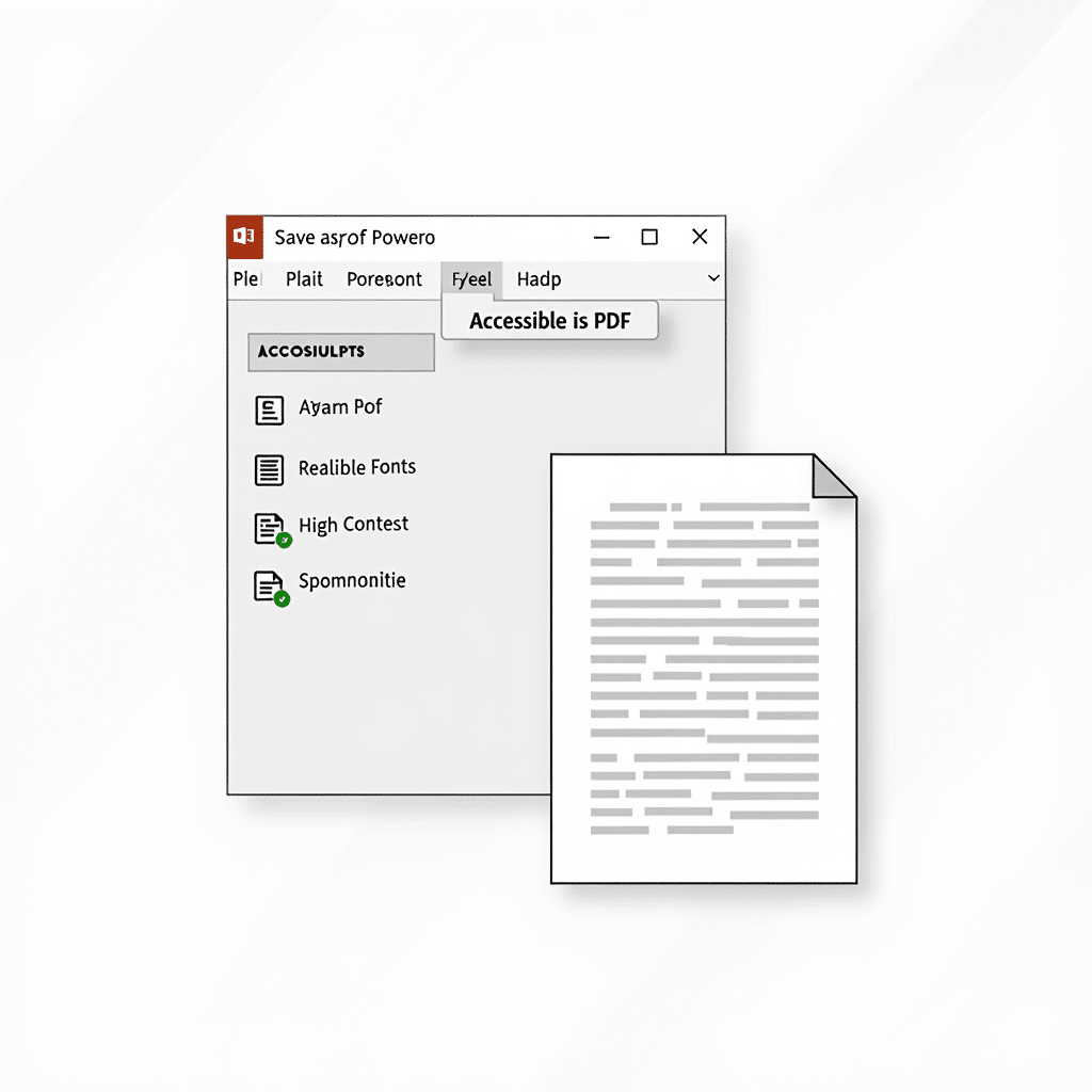 save as PDF accessibility PowerPoint