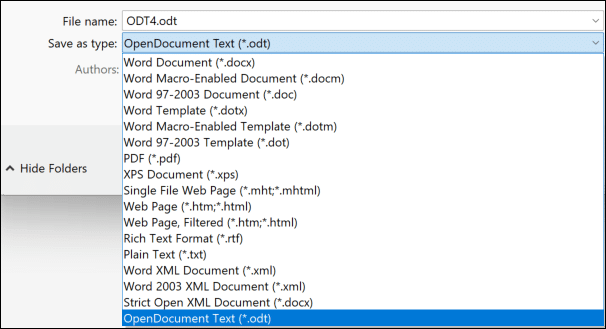 PowerPoint ODF 1.4 support