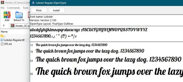 Install Custom Font Windows