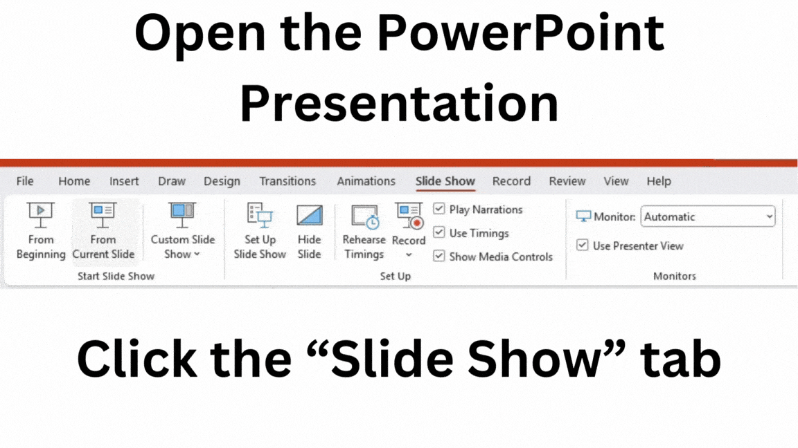 make PowerPoint automatically loop