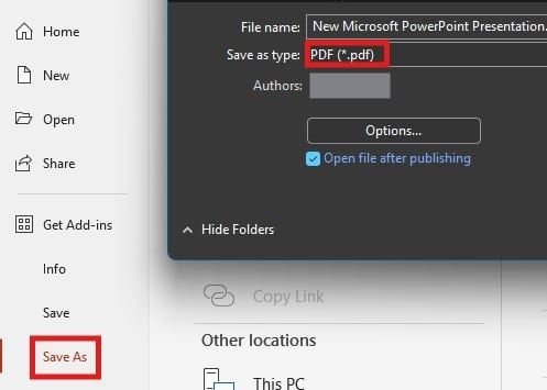 Embed Fonts Exporting PowerPoint to PDF