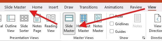Use slide master in Powerpoint