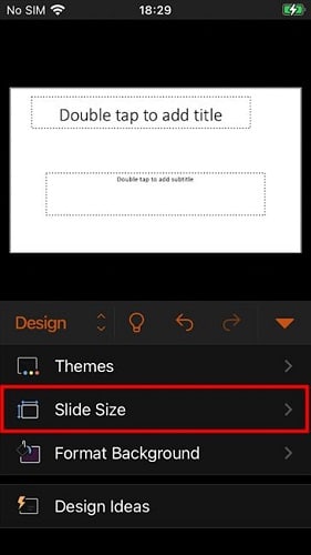 Switch slide to Portrait on iPhone