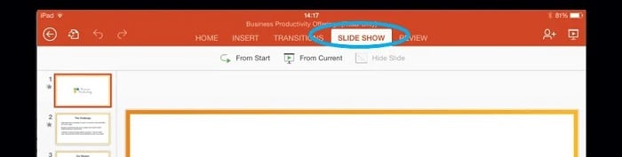 Loop PowerPoint on iPad
