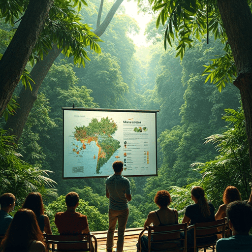 A presentation showcasing descriptive informative techniques, with vivid visuals, detailed charts, and factual narratives emphasizing clarity and sensory depth to effectively describe a person, place, object, or event to the audience.