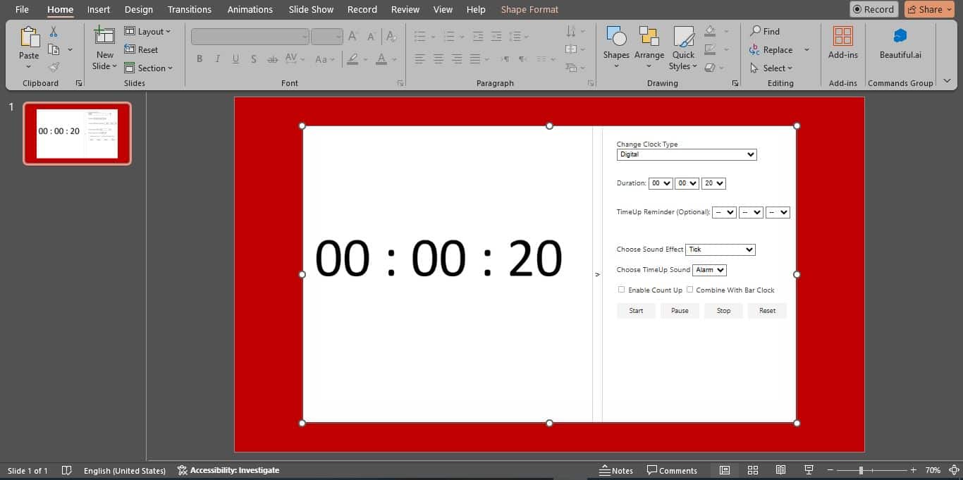 How to add Easy Timer in PowerPoint